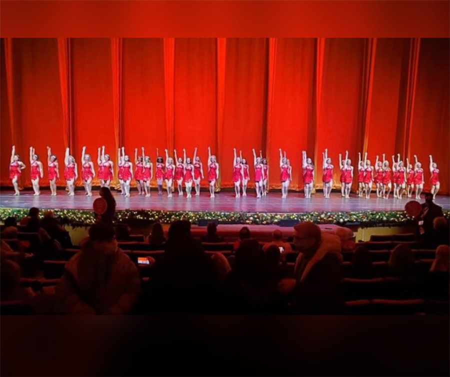 Crimsonettes on stage at Radio City Music Hall